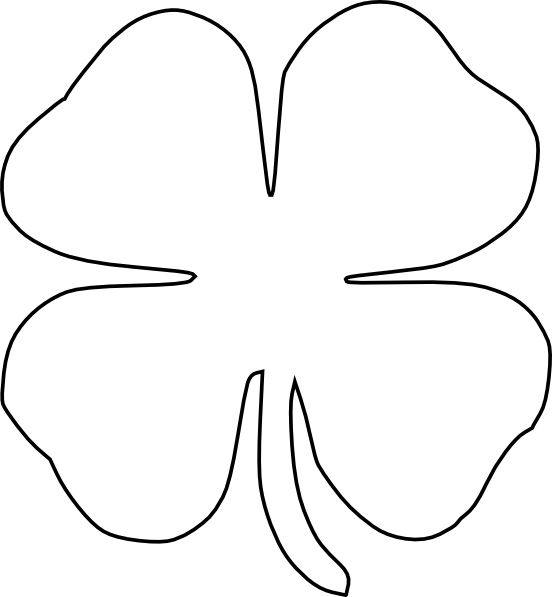552x597 Four Leaf Clover Vector Png, Svg Clip Art For Web