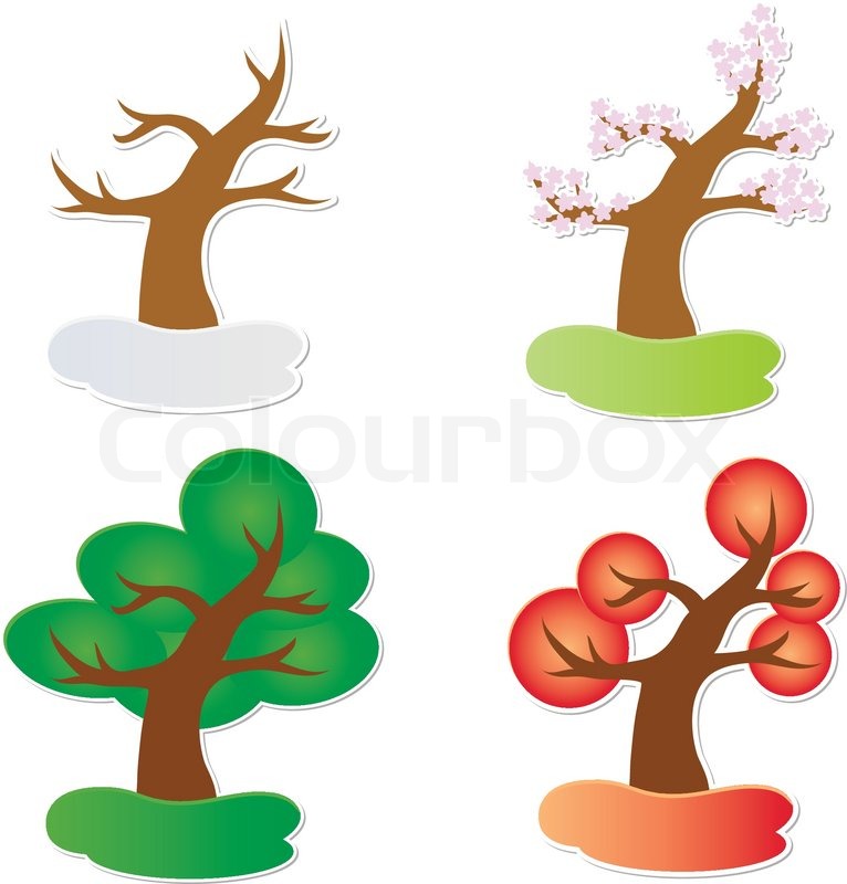 766x800 Four Seasons Stock Vector Colourbox