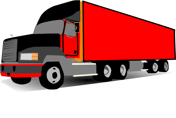 600x401 Truck 18 Wheeler Trucker Clip Art