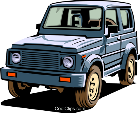 480x390 4 Wheel Drive Vehicle Royalty Free Vector Clip Art Illustration