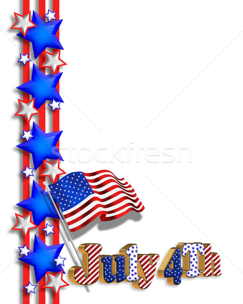 480x600 4th Of July Patriotic Border Stock Photo Irisangel ( 589081