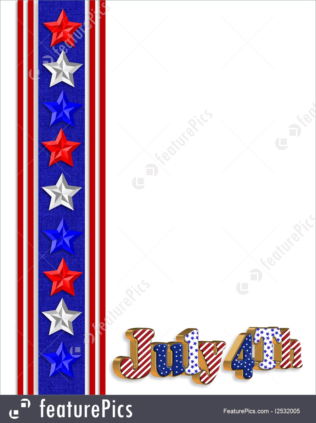 1040x1392 Illustration Of 4th Of July Patriotic Border