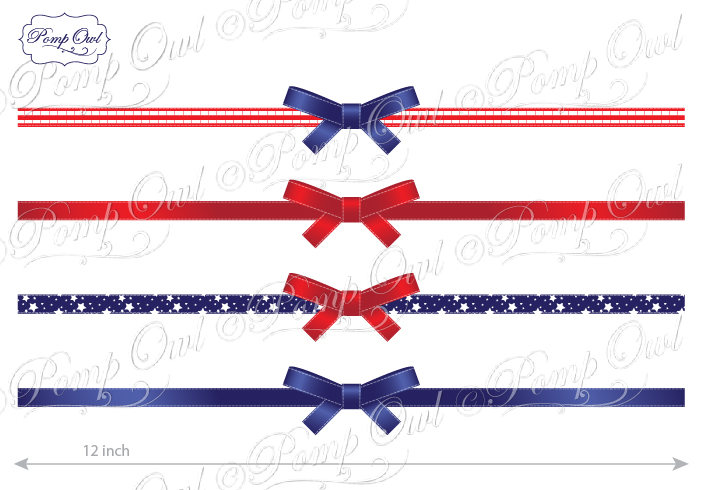 701x490 4th Of July Patriotic Ribbons Independence Day Digital Clip Art