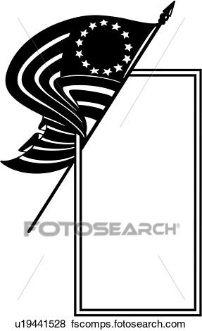 287x470 Clip Art Of , 4th Of July, Announcement, Blank, Border, Colonial