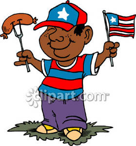 279x300 Boy Eating A Hot Dog On The Fourth Of July