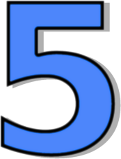 174x227 Number 5 Blue Clip Art Download