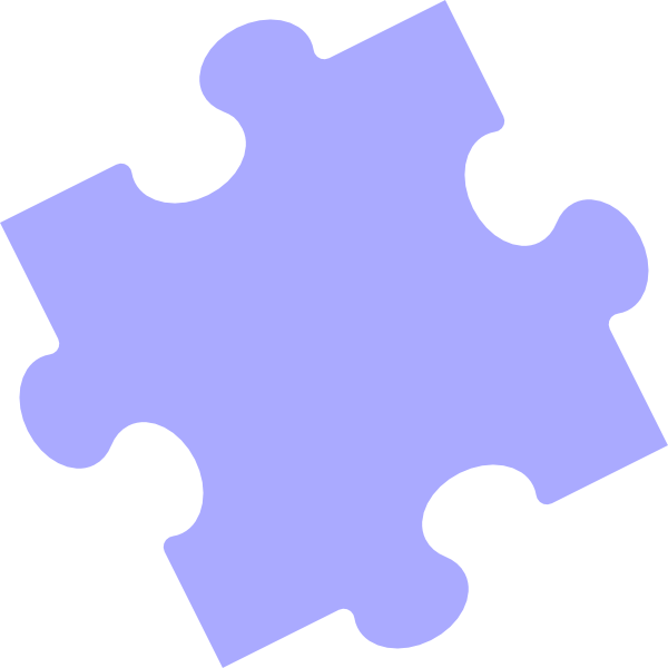 600x600 Puzzle Piece Blue Clip Art