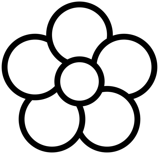 618x600 Filefive Petal Flower Icon.white.svg