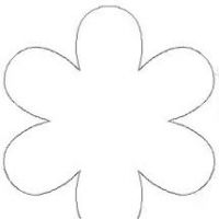 200x200 6 Petal Flower Template