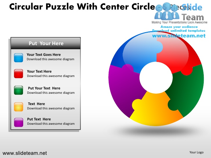 728x546 Cycle Circular Round Jigsaw Maze Piece Puzzle With Center 5