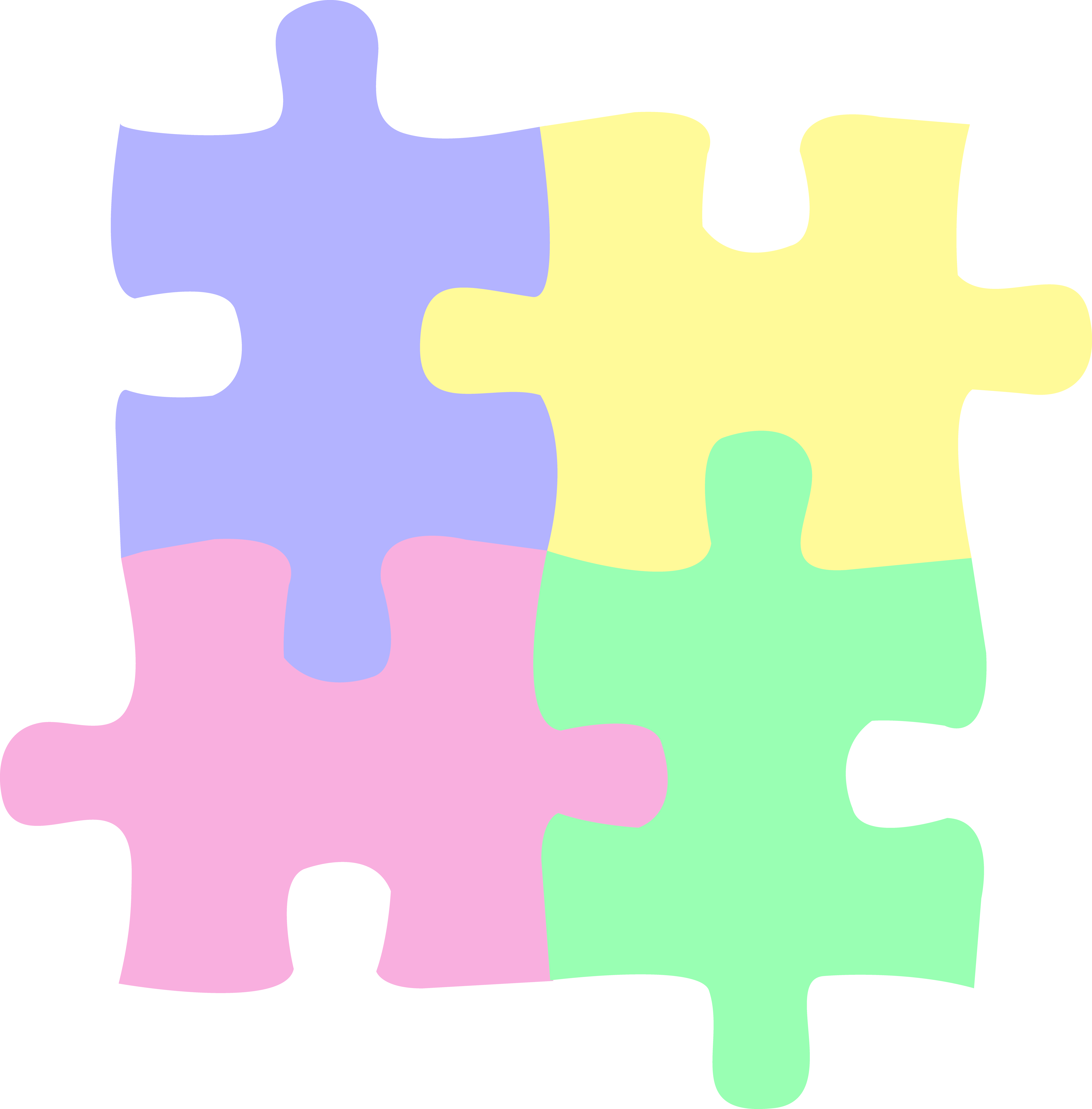 5617x5703 Pastel Clipart Puzzle Piece