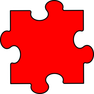 300x300 Red Puzzle Piece Clip Art