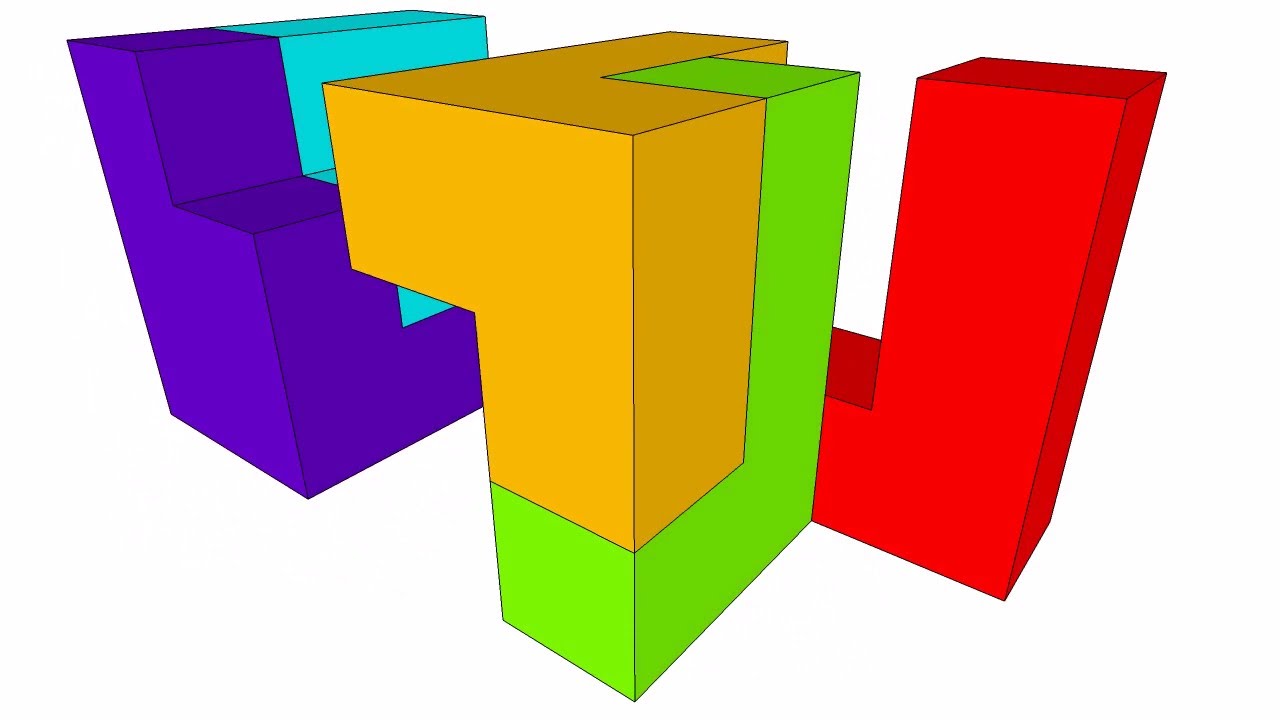 1280x720 Cube 5 Piece Puzzle B