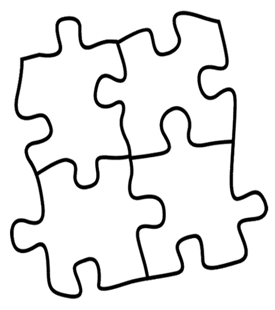 908x1024 Puzzle Clipart Coloring Page