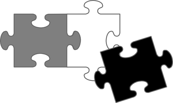 600x358 Black Puzzle Pieces Clip Art