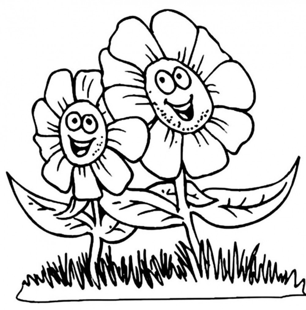 1000x1013 Flower Coloring Pages Interest Coloring Pages For Kids Flowers