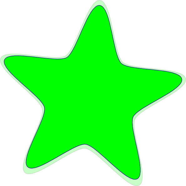594x595 Green Star Clipart