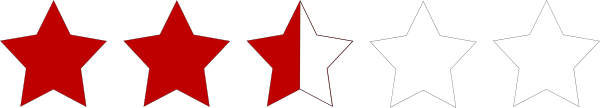 600x108 Red Star 2.5 Clip Art