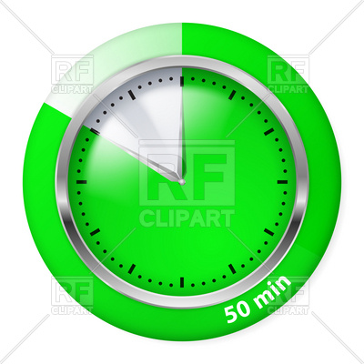 400x400 50 Minutes Green Timer Icon Royalty Free Vector Clip Art Image