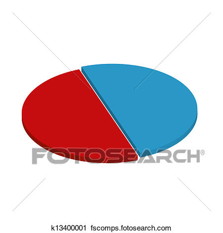 450x470 Clipart Of 50% Business Pie Chart K13400001