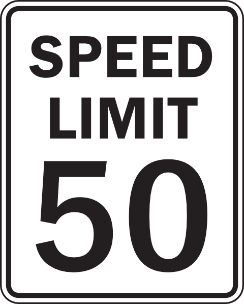 480x597 Speed Limit 50 Clip Art