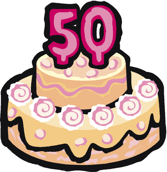 713x732 50 Birthday Clipart