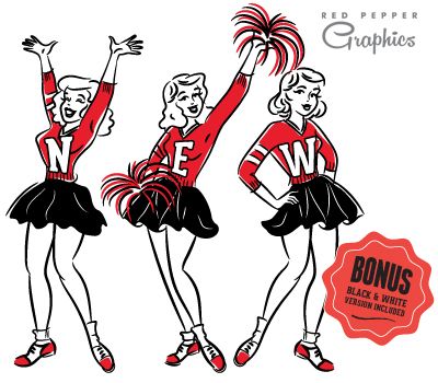 400x350 60 Best 50s Vintage Dame's Retro Clipart Images