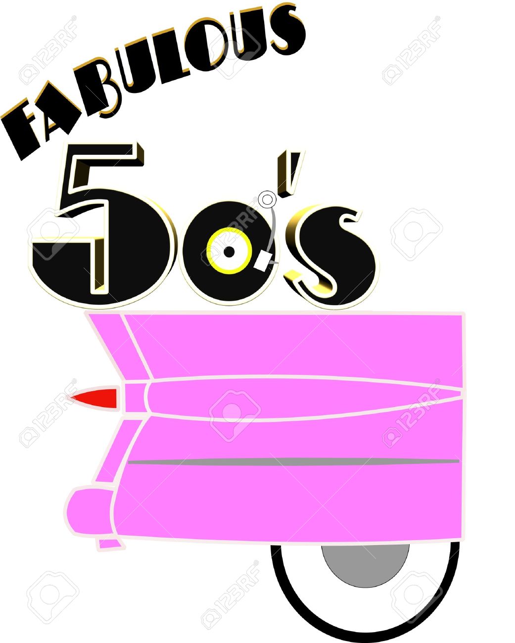 1041x1300 Pink Caddy With 50s Logo Royalty Free Cliparts, Vectors, And Stock