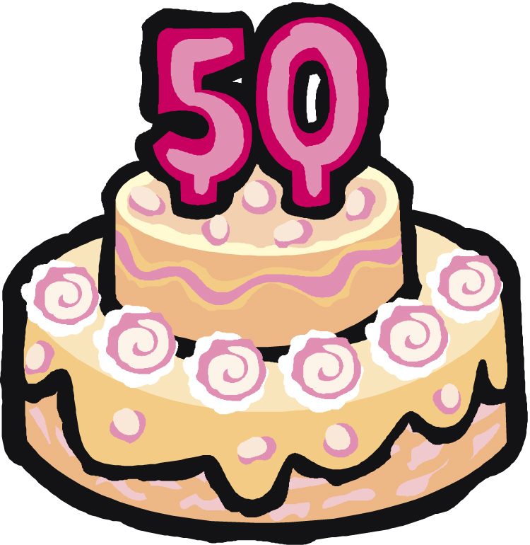 750x770 50th Birthday Woman Clipart
