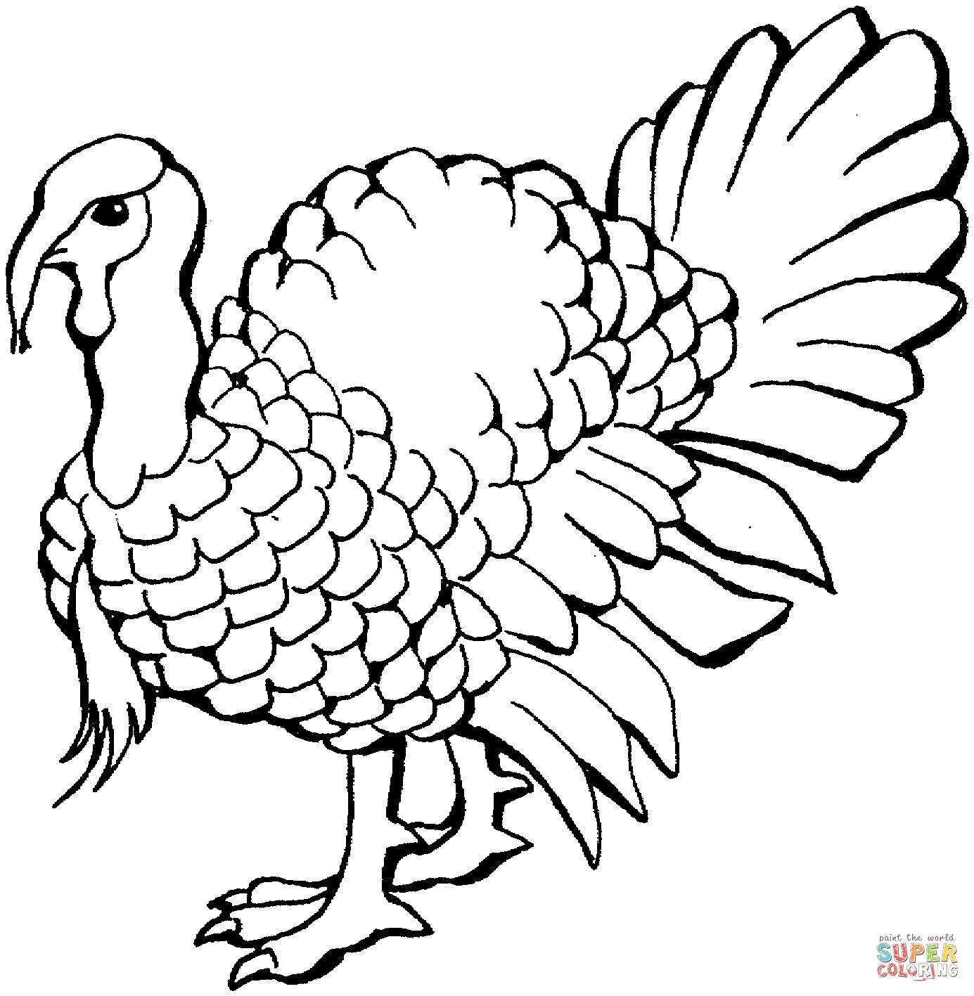 1385x1417 Turkey 2 Coloring Page Free Printable Coloring Pages