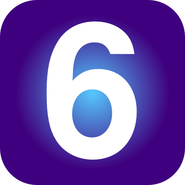 600x600 Number Six Clip Art