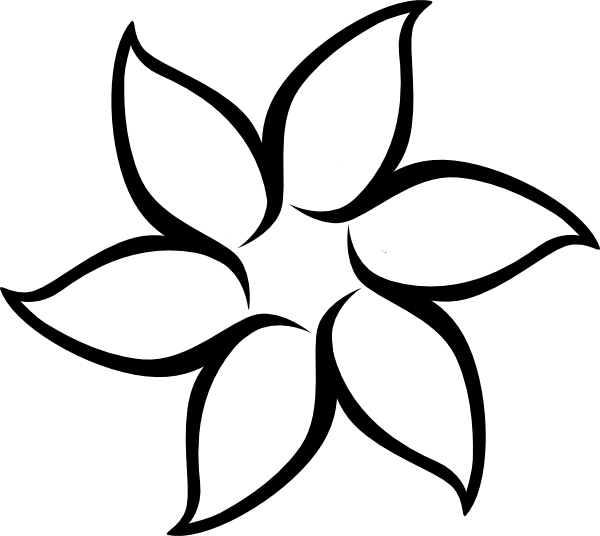 600x536 Flower Petal Outline Clipart