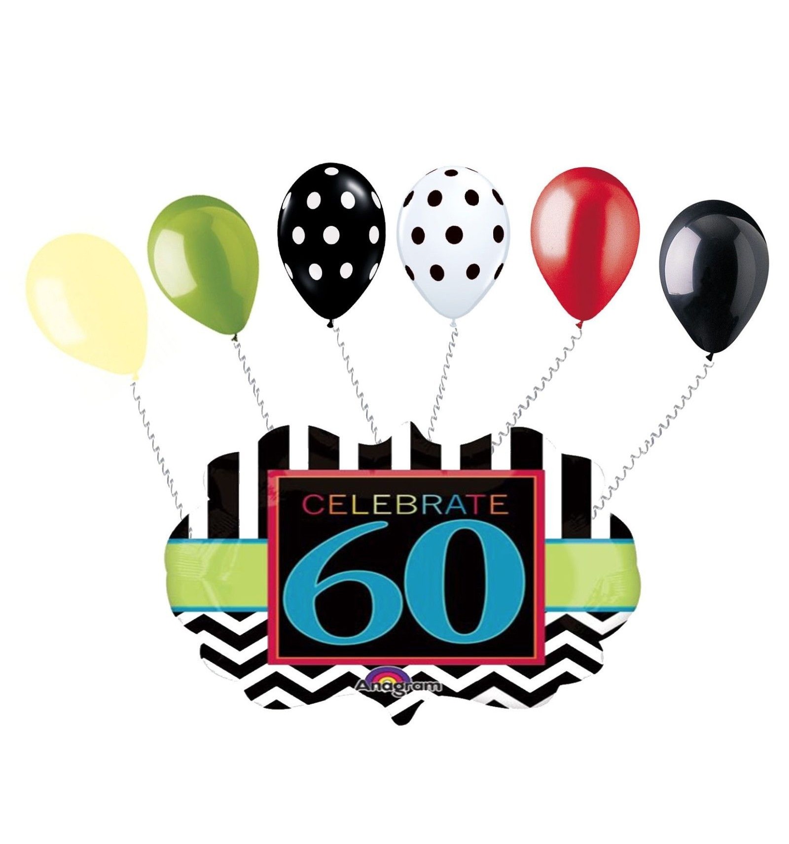 1600x1710 60th Birthday Party Balloons 60sixty Adult Party Supplies
