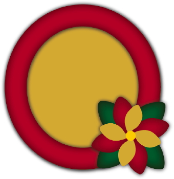 340x350 Christmas Photo Frame Circle Clip Art