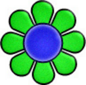 300x297 60s Flower Clipart