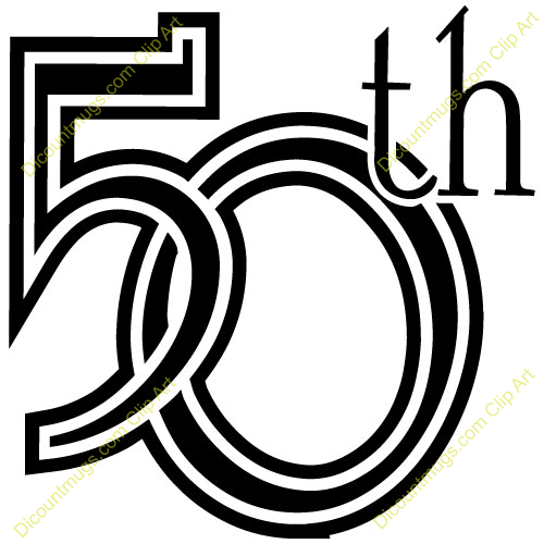 500x500 Gold Clipart 50th Birthday
