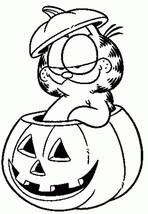 499x720 Halloween Coloring Pages Garfield Halloween Coloring Pages 7 Com