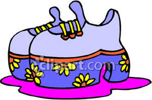 300x197 Shoes From The 70's Royalty Free Clipart Picture
