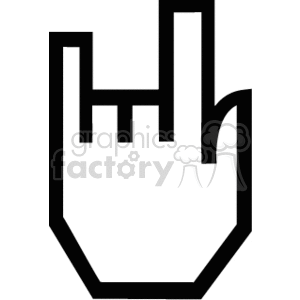 300x300 Royalty Free Sign Lanuage Hand Signals. 166183 Vector Clip Art