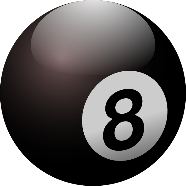 600x600 Glossy Eight Ball Clip Art