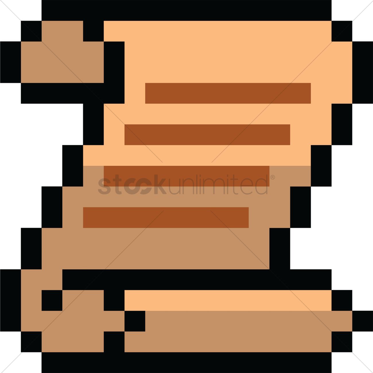 1300x1298 Pixel Art Gaming Scroll Vector Image