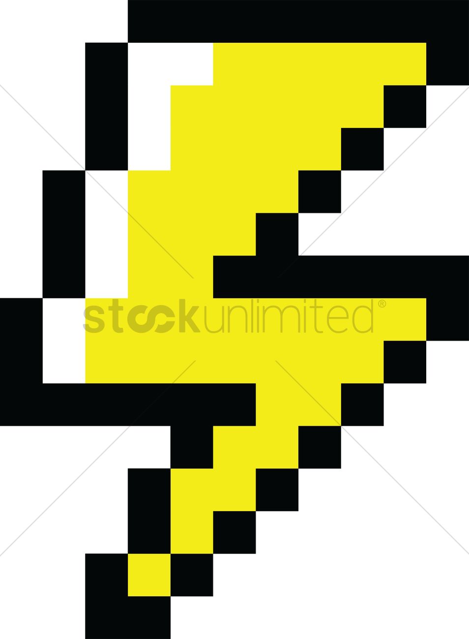 954x1300 Pixel Art Gaming Thunder Vector Image