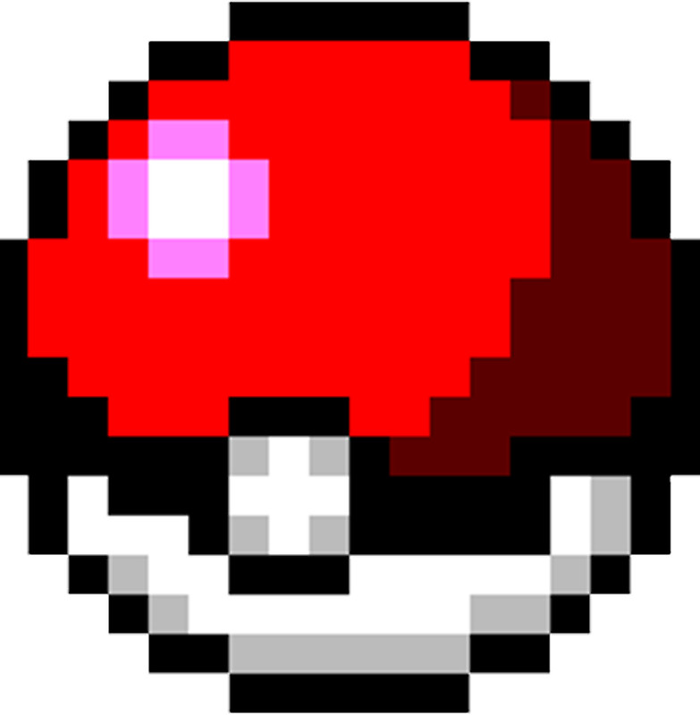 783x800 Pokeball 8 Bit Stickers By Halcyondesign Redbubble