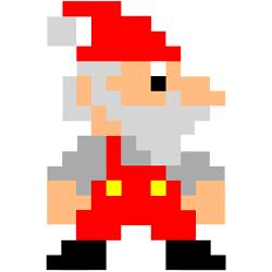 250x250 Santa Hat Clipart 8 Bit