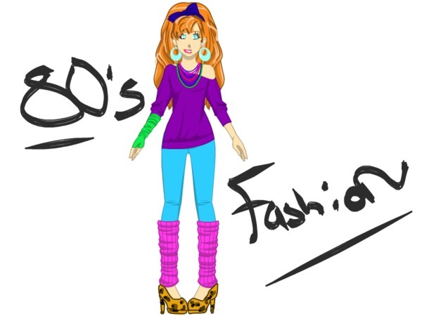 600x450 Fashion Clipart 80'S