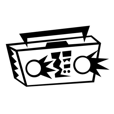 400x400 80s Boombox Clipart