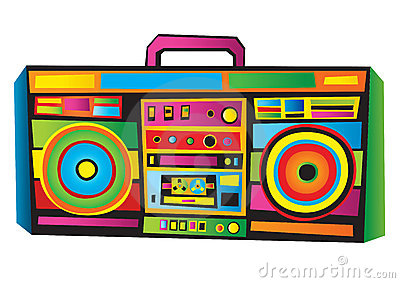 400x283 80s Boombox Clipart
