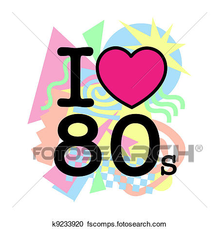 450x470 Stock Illustrations Of I Love 80's Old Style K9233920