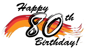 300x178 80th Birthday Clipart