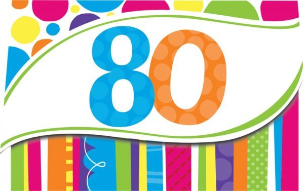 600x377 Bright Amp Bold 80th Birthday Party Theme